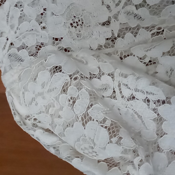 Women's Express Lace puffed sleeve blouse with seperste camisole. L - Picture 4 of 7